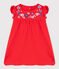 Vestido bordado para bebé niña rojo PEPS