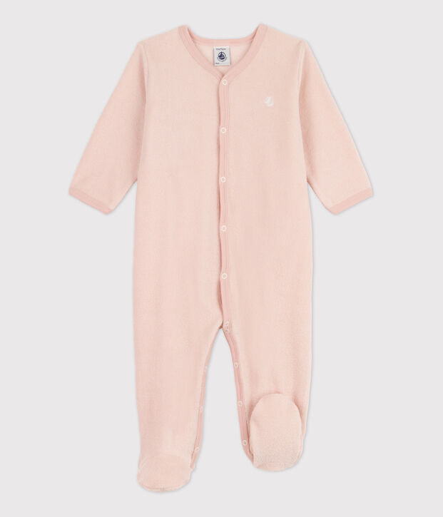 Pelele de rizo para beb&eacute; rosa