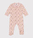 Pijama de terciopelo con estampado de flores para bebé