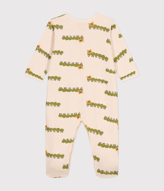 Pijama de algodón con estampado animal para bebé blanco AVALANCHE/ MULTICO