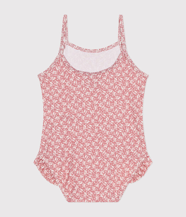 Traje de ba&ntilde;o de beb&eacute; rosa/blanco