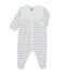 Dors bien bébé rayé blanco LAIT/gris POUSSIERE