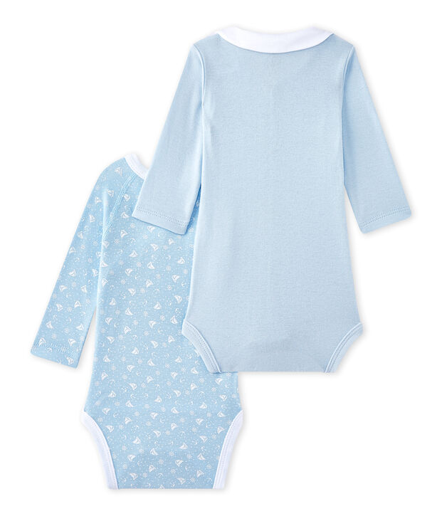 Lote de 2 bodies de nacimiento de manga larga blanco