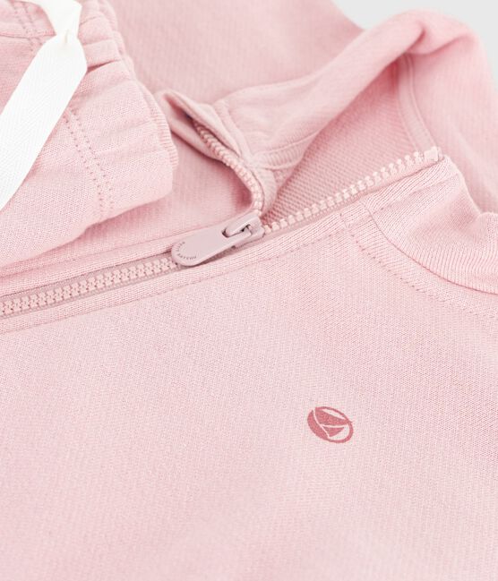 Conjunto de sudadera y pantalón de algodón liso para bebé rosa JOLI