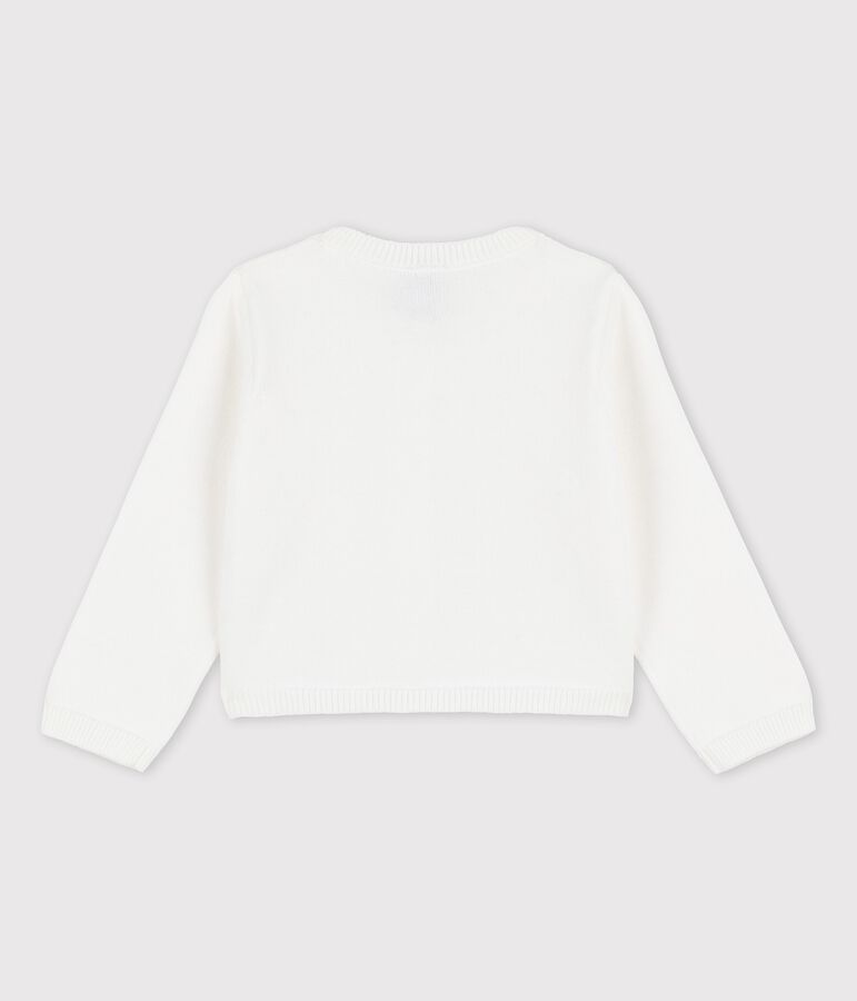 C&aacute;rdigan de punto elegante para beb&eacute; blanco