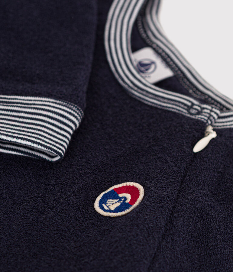 Pijama de rizo para beb&eacute; azul