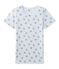 T-shirt fille imprimé en jersey stretch azul FRAICHEUR/blanco MULTICO