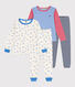 Juego de 2 pijamas infantiles de algodón