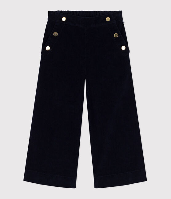 Pantalón infantil liso de pana azul SMOKING
