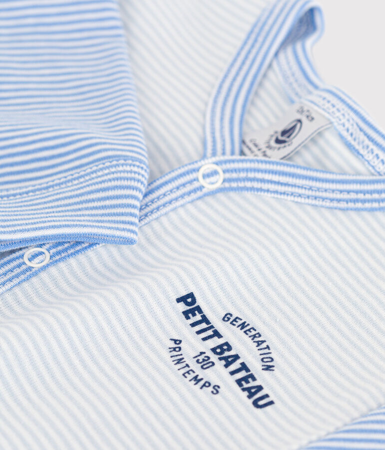 Pelele sin pies de algod&oacute;n milrayas GOMME/ MARSHMALLOW