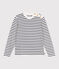 Jersey marinero de algod&oacute;n a rayas para mujer blanco/azul