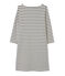 Robe marinière femme en jersey lourd beige COQUILLE/azul SMOKING
