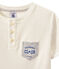 Camiseta de niño con cuello tunecino blanco MARSHMALLOW