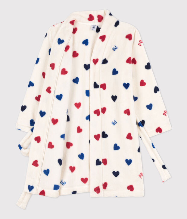 Bata de tejido polar para ni&ntilde;o/ni&ntilde;a crudo/multicolor