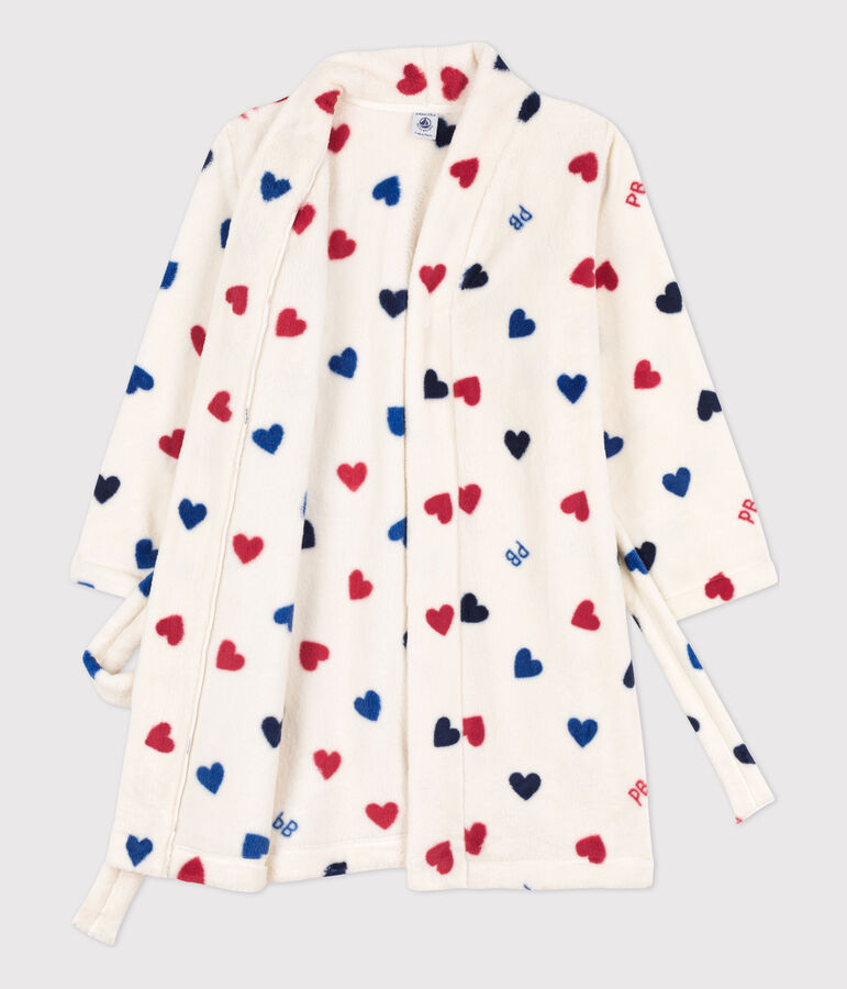 Bata de tejido polar para ni&ntilde;o/ni&ntilde;a crudo/multicolor