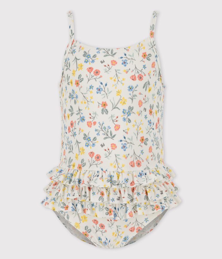 Traje de ba&ntilde;o de 1 pieza ecol&oacute;gico para beb&eacute; blanco/multicolor