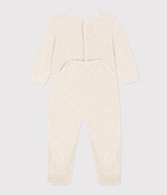 Pijama de terciopelo con telecabinas para bebé beige MONTELIMAR CHINE