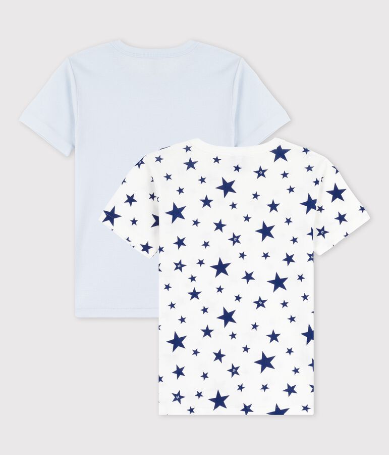 Juego de 2 camisetas de manga corta con estrellas de algod&oacute;n de ni&ntilde;o multicolor