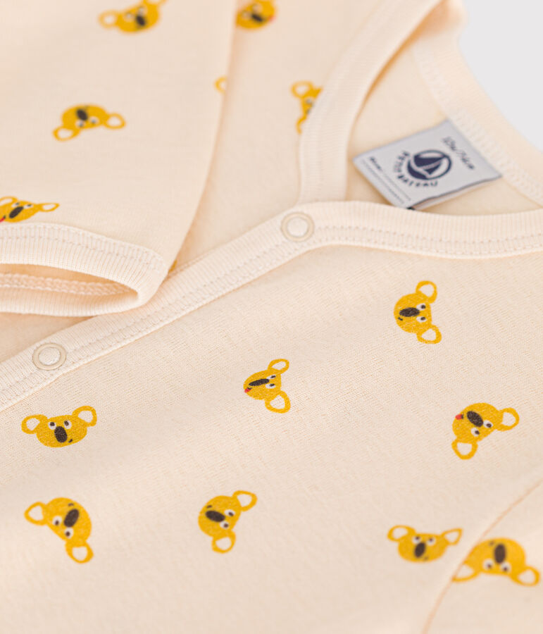 Pijama sin pies de algod&oacute;n para beb&eacute; blanco AVALANCHE/ MULTICO