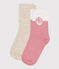 2 pares de calcetines de algodón con logo para niña variante 1
