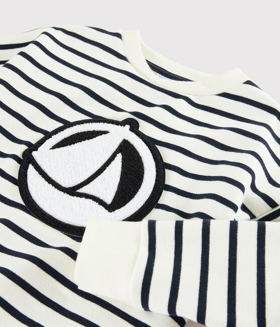 Sudadera de niño blanco MARSHMALLOW/azul SMOKING