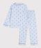 Pijama infantil abotonado de algod&oacute;n con estampado de estrellas blanco/multicolor