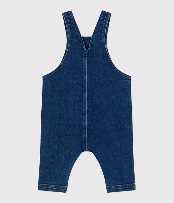Peto largo de tejido denim con elastano para bebé azul DENIM MOYEN