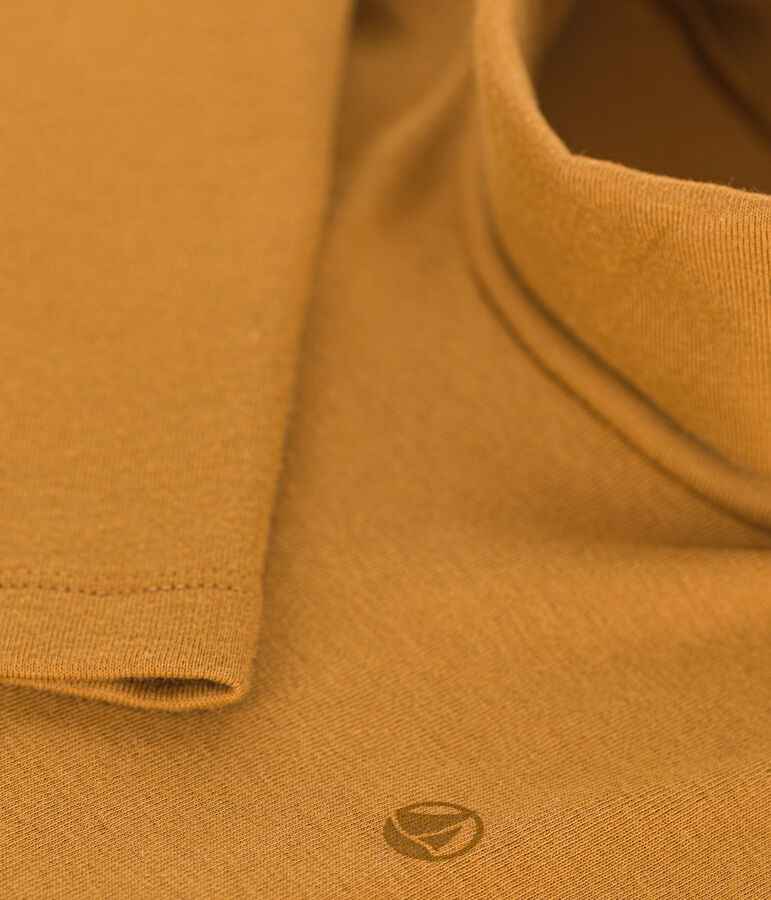 Camiseta de cuello alto de algod&oacute;n para ni&ntilde;o/a marron