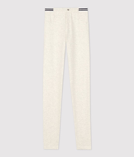 Jeggings de algodón de elastano de niña beige MONTELIMAR CHINE