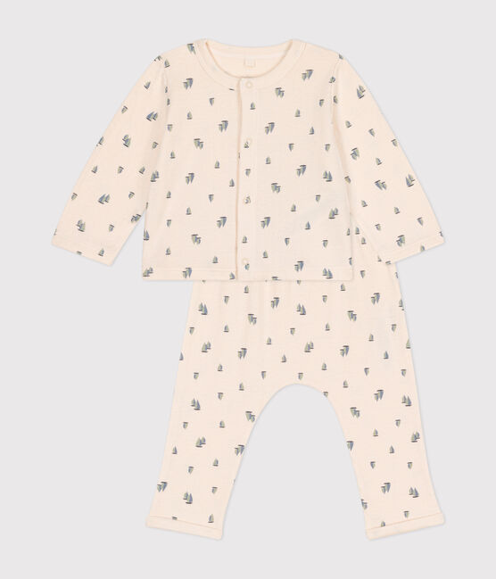 Conjunto de 2 piezas de túbico para bebé blanco AVALANCHE/ MULTICO