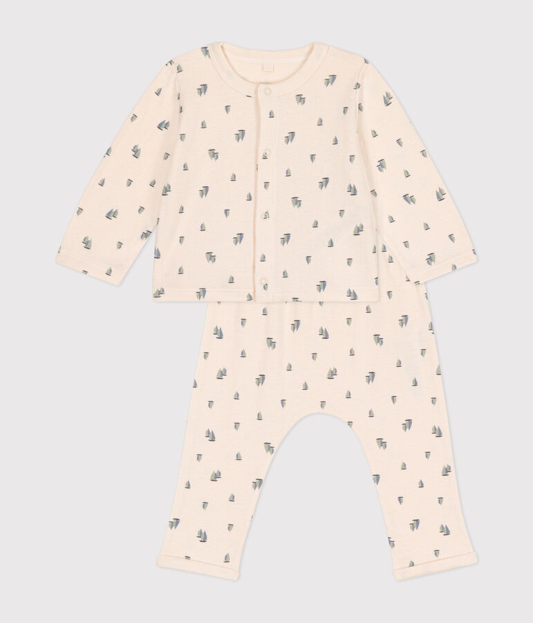 Conjunto de 2 piezas de t&uacute;bico para beb&eacute; crudo/multicolor