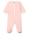 Sobrepijama de polar para bebé niña rosa MINOIS/blanco MARSHMALLOW