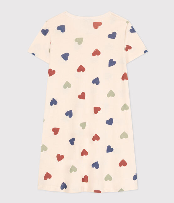 Camisón de algodón infantil con motivo de corazón blanco AVALANCHE/ MULTICO