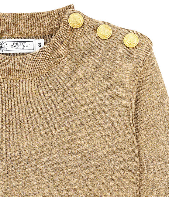 Jersey icónico marinero para mujer marron BRINDILLE/amarillo DORE
