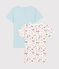 Juego de 2 camisetas de manga corta con estampado de París de niña de algodón orgánico variante 1