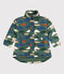 Chaqueta acolchada semilarga estampado para niña/niño verde VALLEE/crudo MULTICO