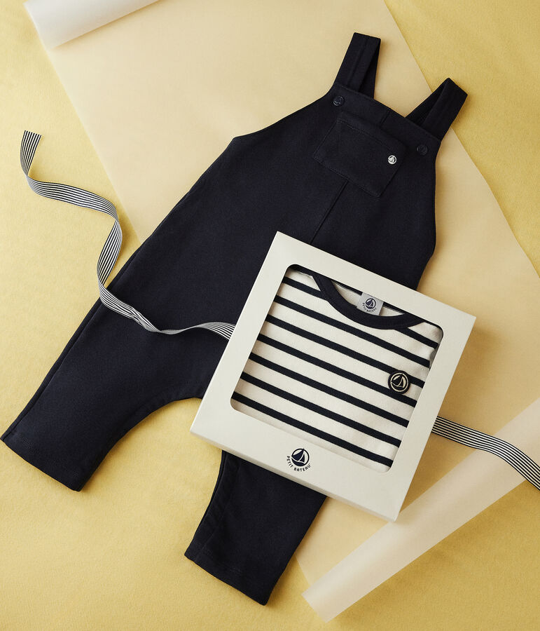 Conjunto de peto y marinera de jersey grueso para beb&eacute; multicolor