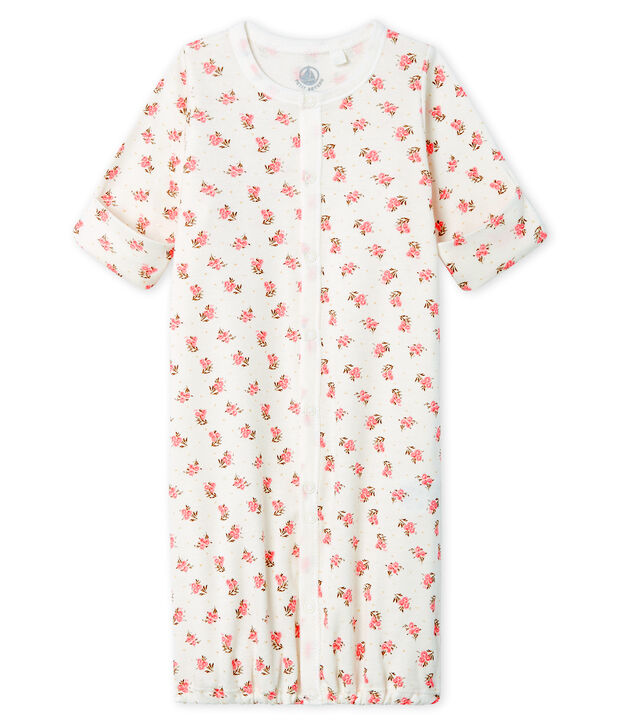 Mono saco para beb&eacute; de punto blanco/rosa/multicolor