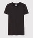 Camiseta de cuello redondo emblemática de algodón de mujer