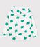 Sudadera con capucha de muletón de niño blanco MARSHMALLOW/verde GAZON