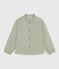 Blusa de gasa de algodón para niña verde HERBIER