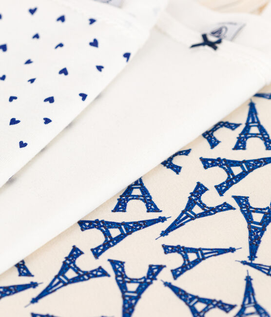 Juego de 3 camisetas de tirantes de algodón París para niña variante 1