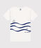 Camiseta infantil de manga corta de algodón blanco ECUME