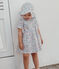 Vestido de algodón de manga corta con estampado de flores para bebé blanco MARSHMALLOW/blanco MULTICO