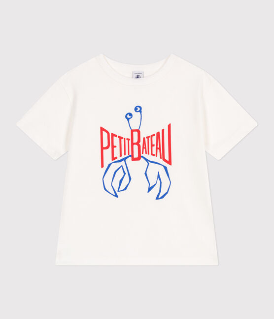 Camiseta infantil de manga corta de algodón con estampado blanco MARSHMALLOW