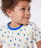 Camiseta infantil de manga corta de algodón con estampado azul AVALANCHE/blanco PERSE