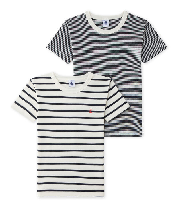 Par de camisetas manga corta para ni&ntilde;o multicolor
