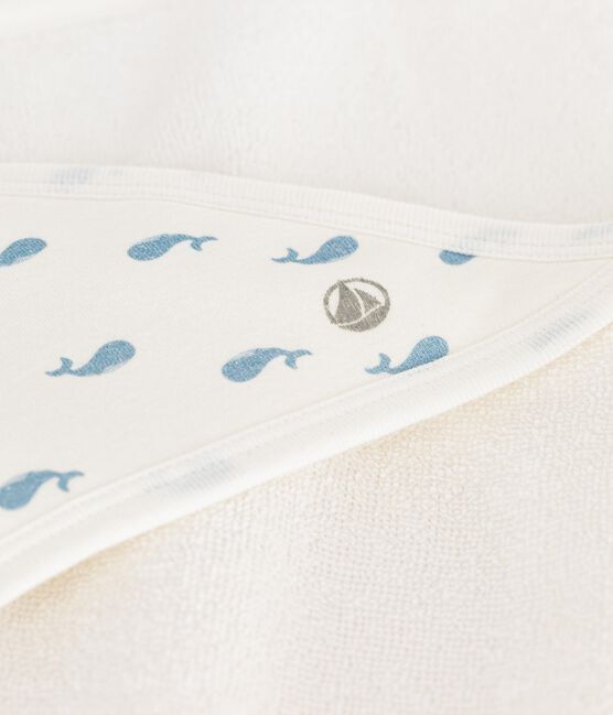Capa de baño de algodón para bebé MARSHMALLOW/ ADRIATIC