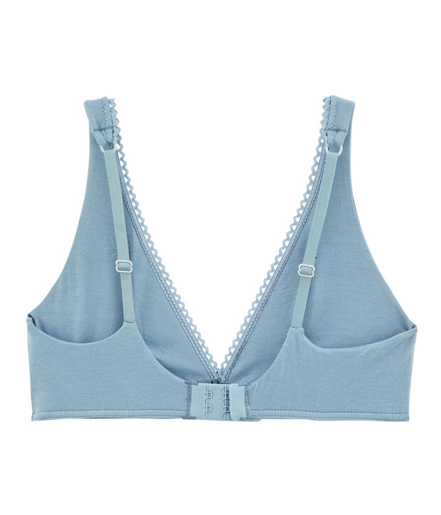 Sujetador de punto extrafino para mujer azul