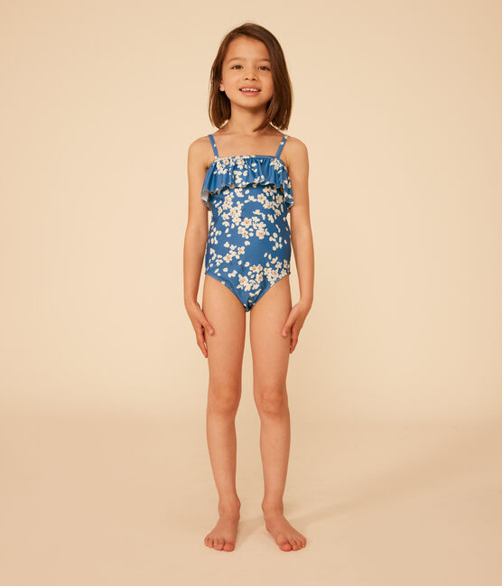Bañador estampado para niña azul BEACH/ MULTICO